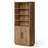 71“ Tall Bookcase With Doors, 7-Tier Bookshelf With Cabinet & Adjustable Shelves, Walnut