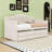 Twin Wooden Daybed with Trundle and Tufted and 2 Drawers-1613181786