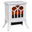 Foyers 14,8 x 9 x 17,2 po et accessoires en plastique blanc avec flamme réglable