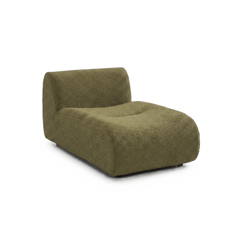 Chaise longue modulaire sans accoudoirs Grossman (verte), Ours en peluche vert