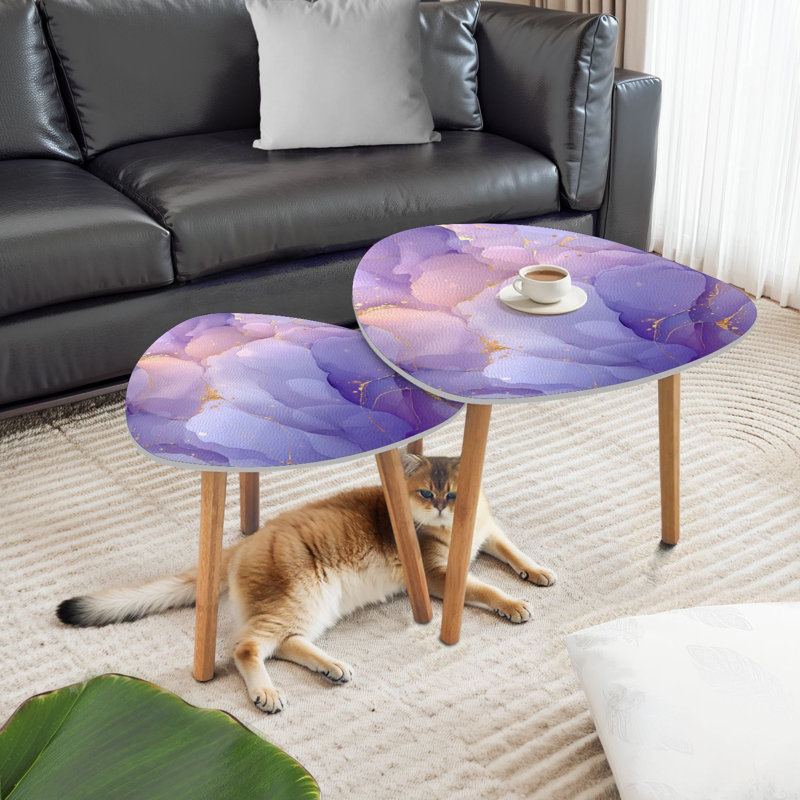 Ensemble de 2 tables basses gigognes Triangle Nesting