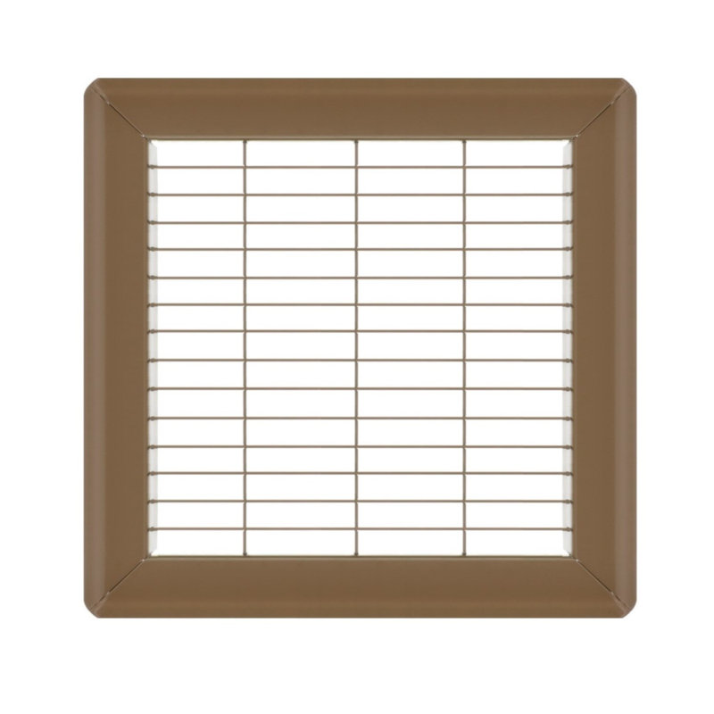 Gril de plancher brun de gros calibre, H 0,9 po x l 8 po x L 8 po