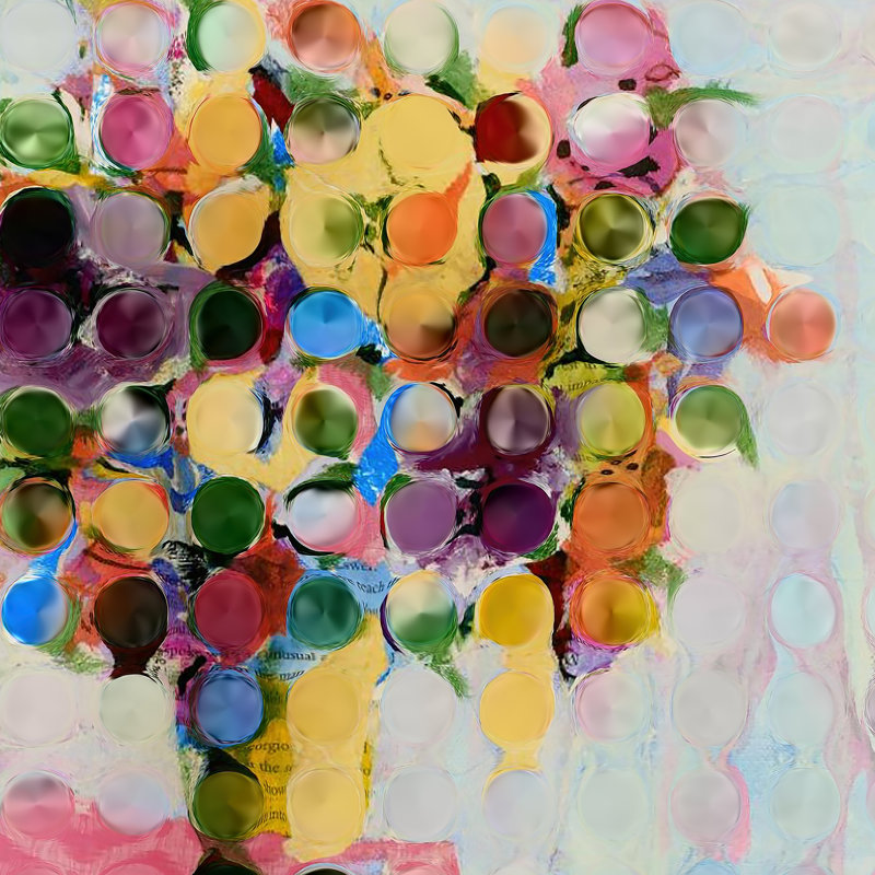 Lollipop Bouquet - peinture sur toile tendue, H 36 po x l 36 po