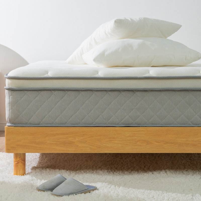 Matelas hybride à ressorts ensachés en mousse viscoélastique respirante, 14", Lit double