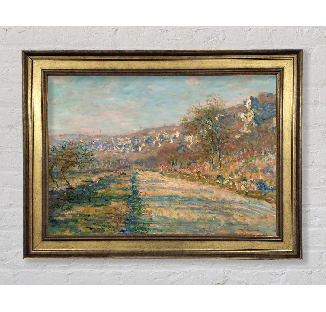 Monet Straße von La Roche-Guyon - Einzelner Bilderrahmen Kunstdrucke