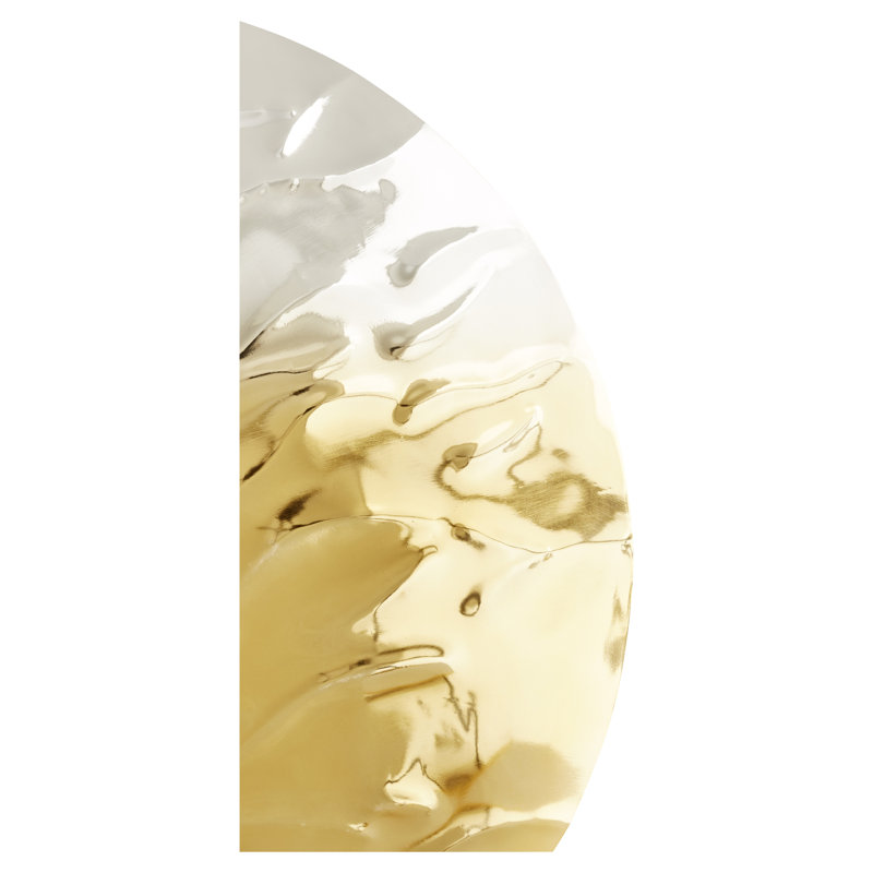 Ripple Glam Abstract Wall Decor on Metal, 23.25" H x 23.25" W x 4" D