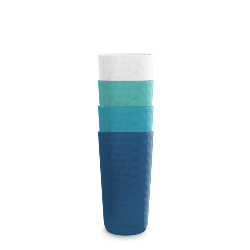 Verre à jus martelé, ensemble de 4, 20 oz, Île Seymour Nord, Galapagos