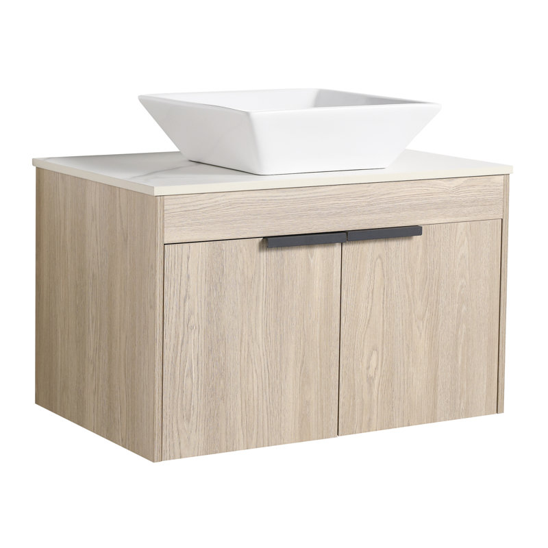 Ensemble de meuble-lavabo flottant avec lavabo en céramique Modern Design