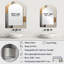 «Beige Paint Fusion» - Miroir mural asymétrique moderne abstrait-1083242510