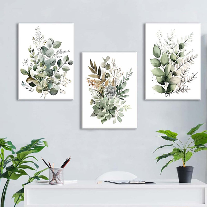 3 Piece Wrapped Canvas Print, 60 cm H x 40 cm W