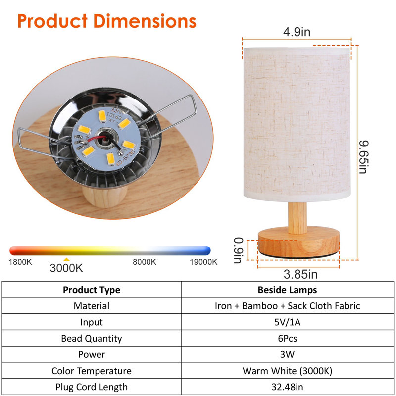 Nieya Wood Table Lamp