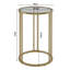 Maribeth Glass Top Frame End Table