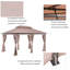 Abri de jardin avec abri de jardin avec rideaux, toit ventilé, structure en acier-113632963-113632964-113632967