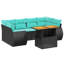  Ensemble de canapé de patio 7 pièces avec coussins en rotin de polyester-1833056297-1833056296