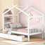 Twin Size Wooden House Bed With Twin Size Trundle-1889709166