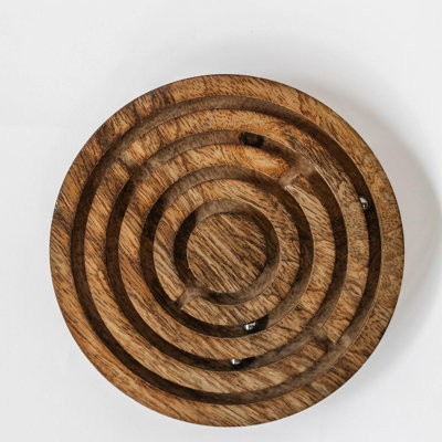 Wooden Maze With 3 Metal Balls Game