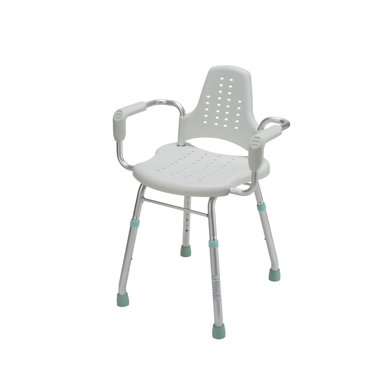 White Modular Adjustable Shower Stool