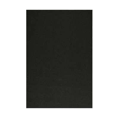 Tapis intérieur / extérieur noir tissé à la machine Estra