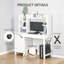 Bureau d'ordinateur avec huche et armoire, bureau à domicile avec rangement-106959561