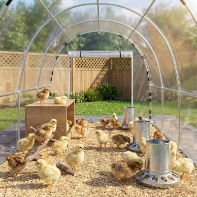 Walk-in Tunnel Greenhouse , Galvanized Steel Frame And Waterproof Uv-resistant Cover For Outdoor Plant Growth & Gardening