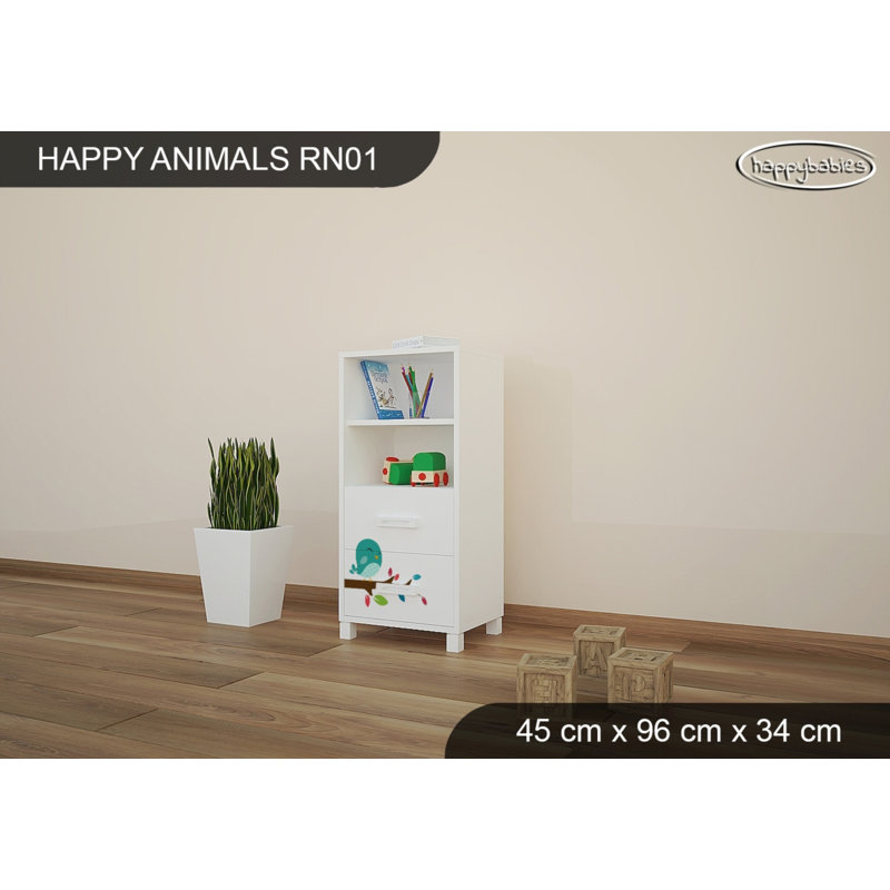 45cm W Animals Kids Cube, White