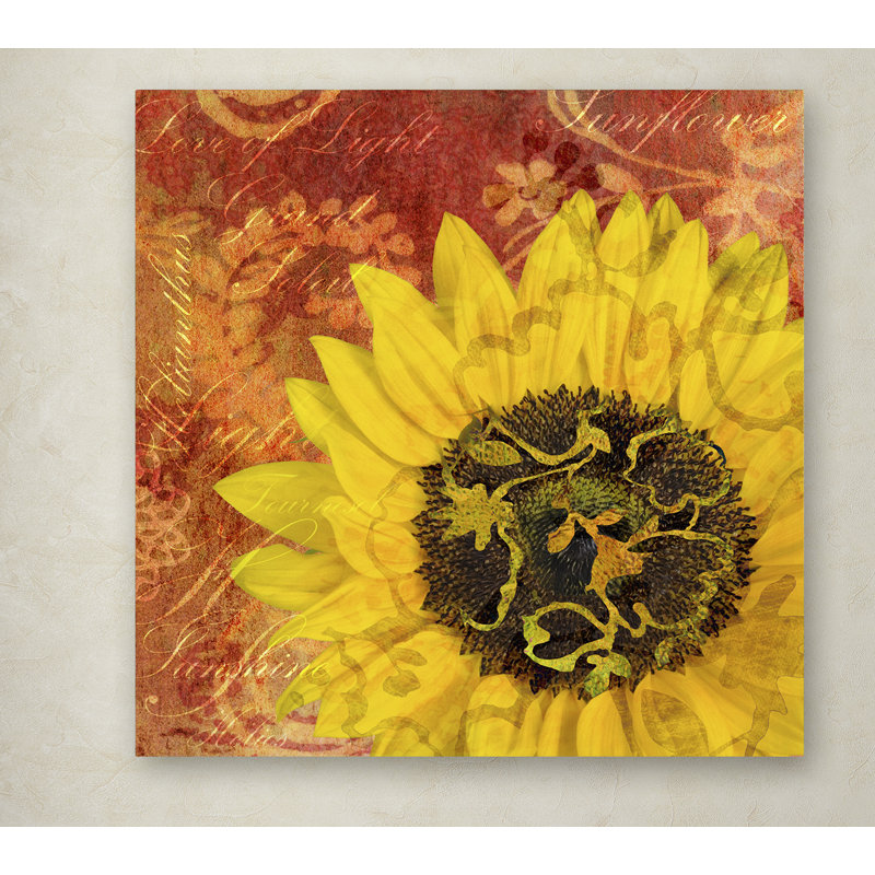 « tournesol-love of light », reproduction de photo sur toile tendue, H 14 po x l 14 po x P 2 po