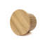 Crystopher Modern Organic Round Coffee Table with Fluted Drum Base, Natural Oak Finish Wood Accent Table-537067347