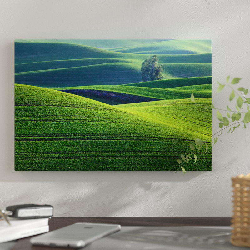 « roll hills, palouse, washington, usa », reproduction de photo sur toile, H 8 po x l 12 po x P 0,75 po, Toile tendue
