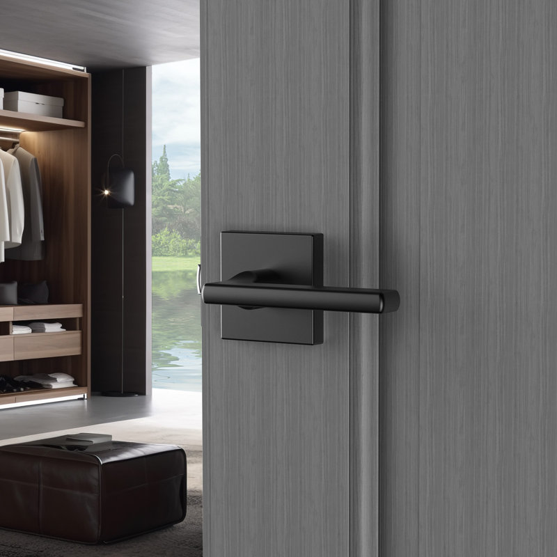 Passage Door Handle 6 Pack Matte Black Door Lever Interior Reversible Lever