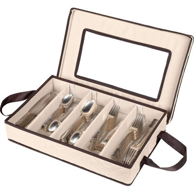 Case For Cutlery - 5 Compartments, Removable Lid And Carry Handles