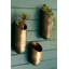Ensemble de trois vases muraux en laiton antique