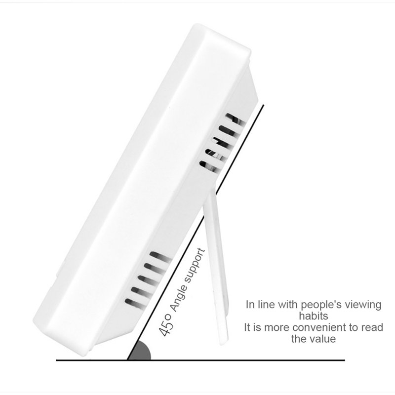 Digital Mechanical Tabletop Clock in White