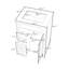 Meuble-lavabo avec lavabo, tiroirs et tablette réglable