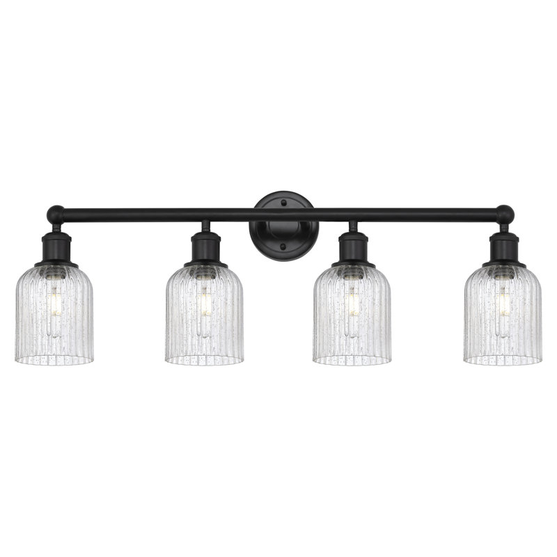 Fiennes 4 - Light Dimmable Vanity Light, Matte Black, Seedy