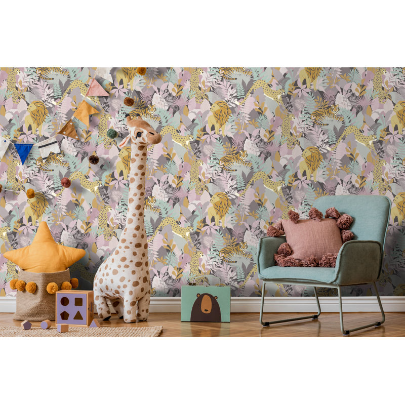 Freidin 53cm x 10.5cm Matte Wallpaper Roll, Pink