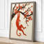 Playful Monkey in Blossom Japandi 1 Piece Wrapped Canvas Wall Art-912583664-912583665