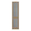 Armoire de rangement moderne avec 5 tablettes et façade en verre