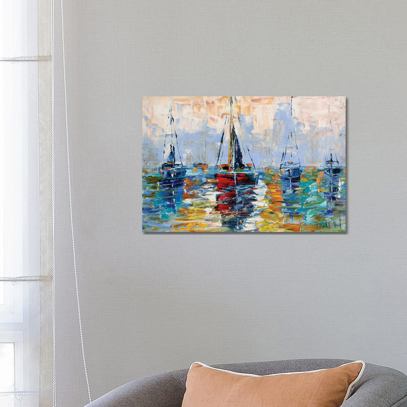 Harbor Boats 1 Piece Wrapped Canvas Painting, 66.04 cm H x 45.72 cm W x 1.91 cm D