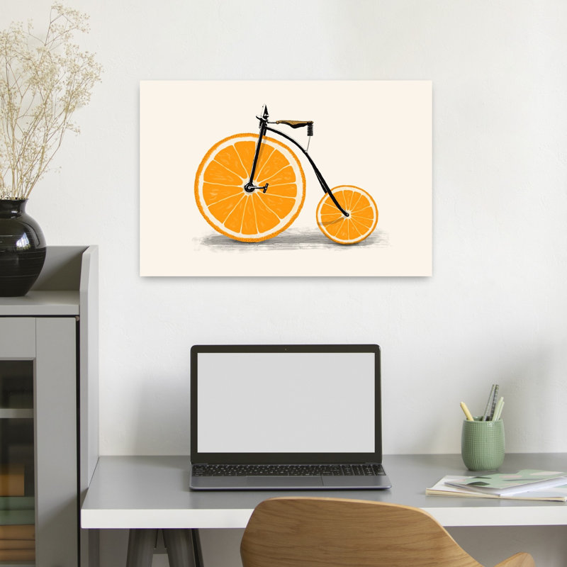 Impression d'art mural orange orange, 16" H x 24" W