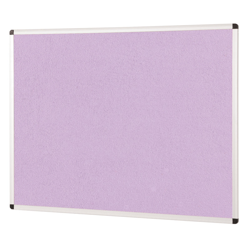 Wall Mounted Bulletin Board, 60 cm H x 90 cm W x 1.2 cm D, Lilac