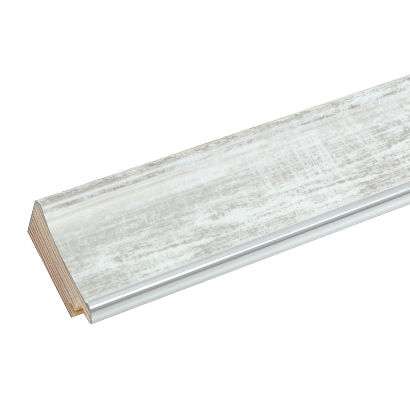 Montross Wood Bevelled Picture Frame, 65cm H x 45cm W x 1.6cm D, White