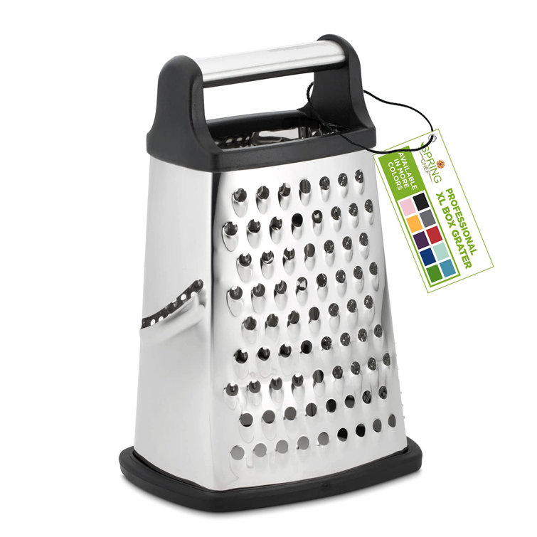 https://assets.wfcdn.com/im/41210838/resize-h755-w755%5Ecompr-r85/2436/243611325/Professional+Box+Grater%2C+Stainless+Steel+With+4+Sides%2C+Best+For+Parmesan+Cheese%2C+Vegetables%2C+Ginger%2C+XL+Size%2C+Black.jpg