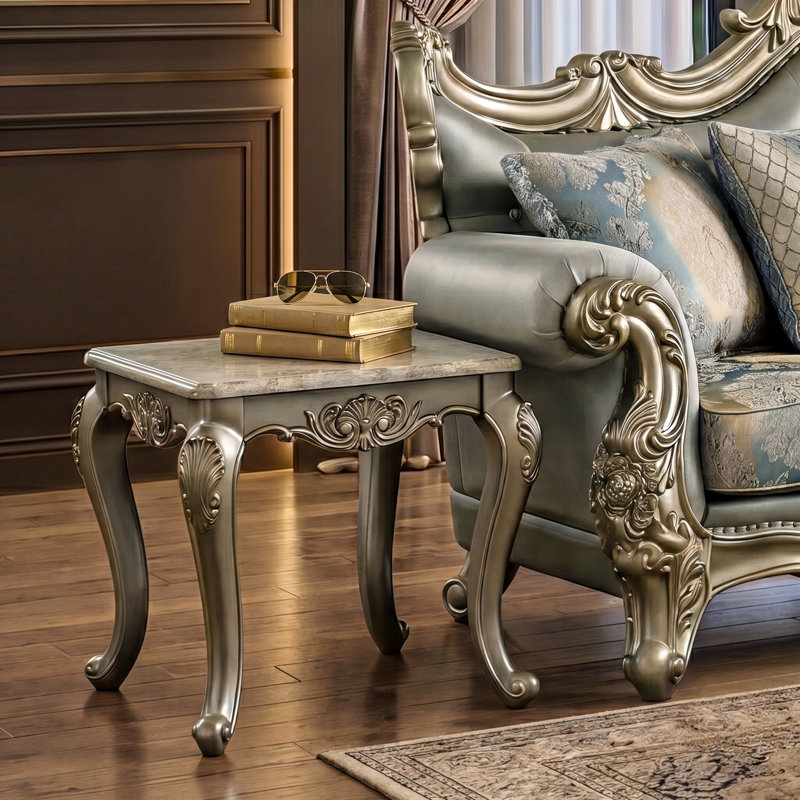 Bellara Traditional End Table champagne-gold finish