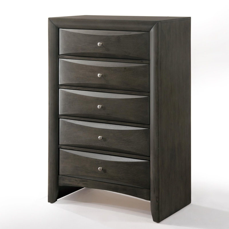 Houchins 5-Drawer Chest, Gray Oak 1