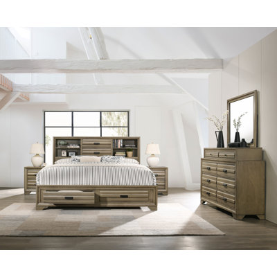 Dwain Solid Wood Piece Bedroom Set