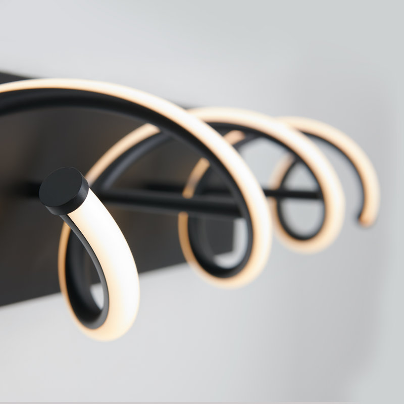 Éclairage de salle de bain 1 lumière DEL à intensité variable Lesslie, Noir