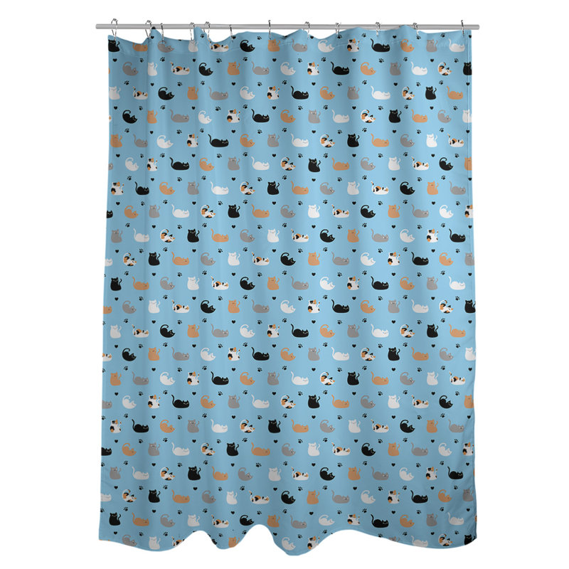 Rideau simple pour chat, Rouge / Bleu / Jaune
