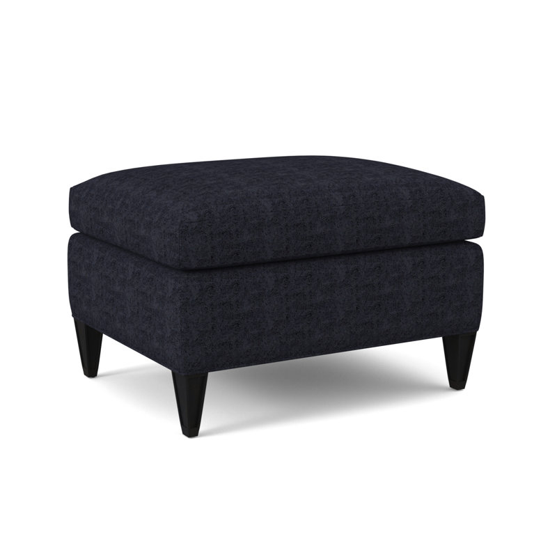Bristol Upholstered Ottoman, Espresso, Venice Navy