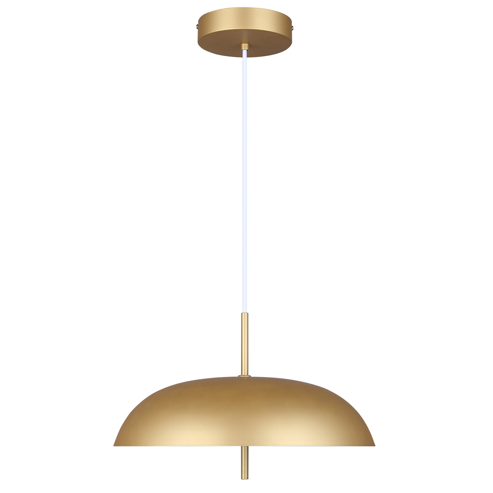 Brac Single Light Metal Dimmable LED Pendant, Gold