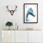 Steel Blue Horse in Abstract - Picture Frame Painting Print on MDF-55615880-55615873